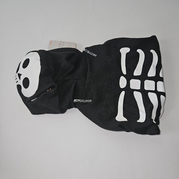 NEW Glow Skeleton Dog Pet Halloween Costume Size Medium (Up to 40 lbs) Black - Picture 4 of 8